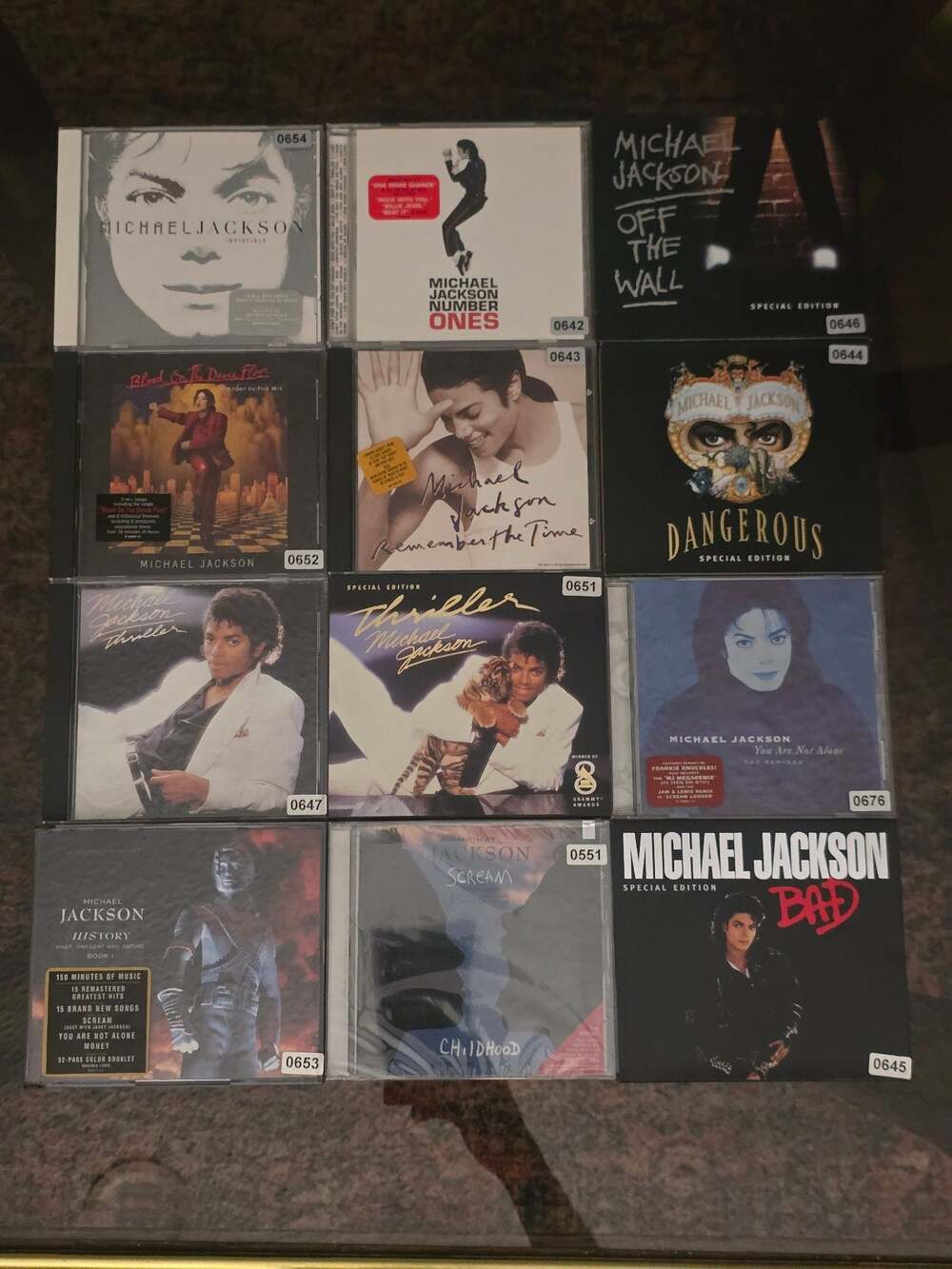 Michael Jackson 12 CD Lot Thriller Bad Off the Wall Dangerous HIStory